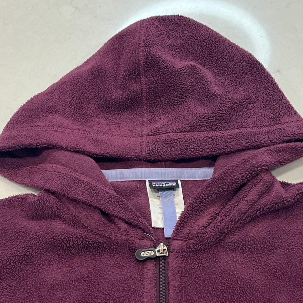Patagonia‎ VTG Rhythm Womens Medium Fleece Zip Up Hoodie Jacket Purple Pockets - Picture 4 of 11